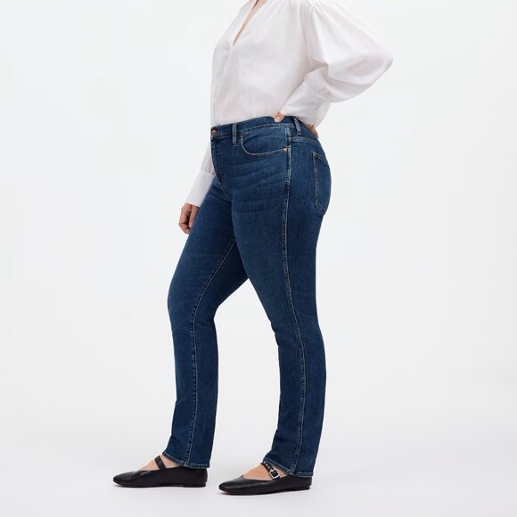 NWT Madewell Mid Rise Stovepipe Jeans in Deming Wash Women's Size 33 - Picture 10 of 11